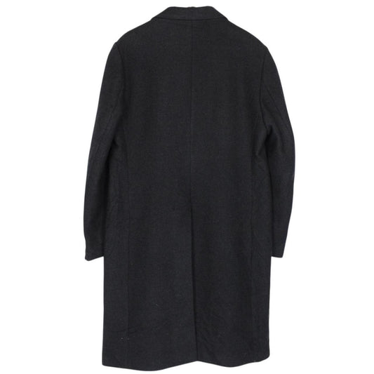 Vintage 90s Burberry Dark Grey Wool Overcoat