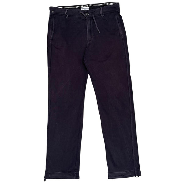 Stone Island SS 2010 Navy Blue Straight Leg Fit Cotton Trousers