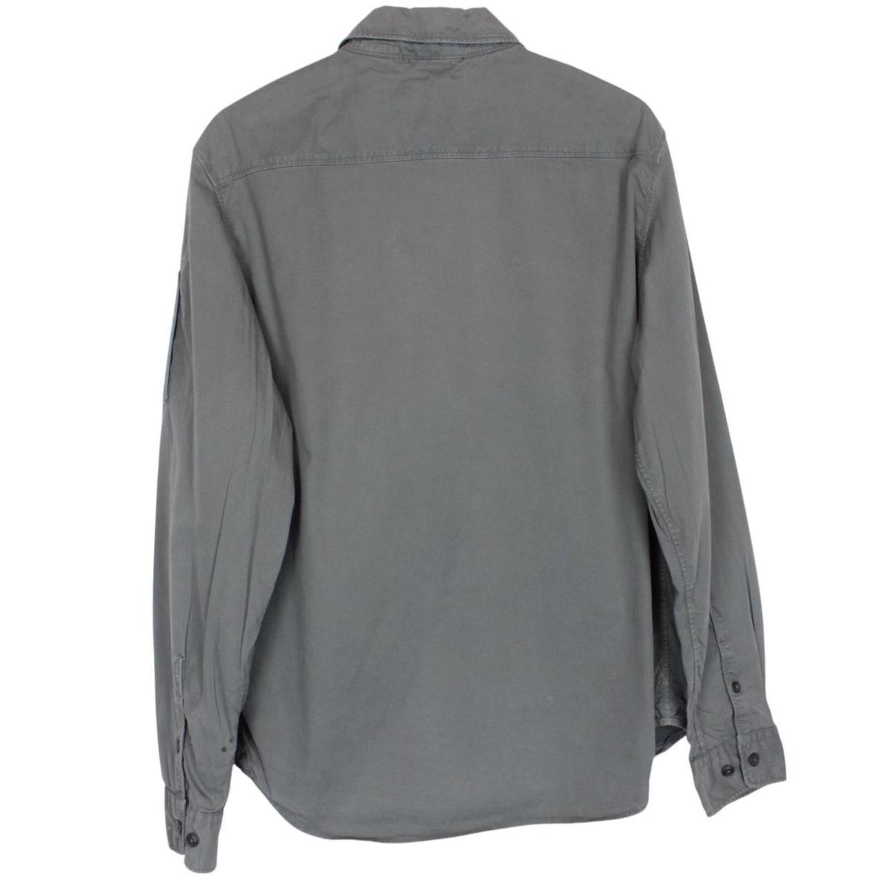 CP Company Grey Full Zip Cotton Lens Overshirt Jacket