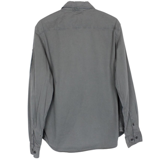 CP Company Grey Full Zip Cotton Lens Overshirt Jacket
