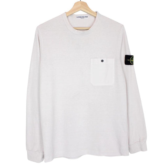 Stone Island AW 2011 Beige Long Sleeve Cotton T-Shirt