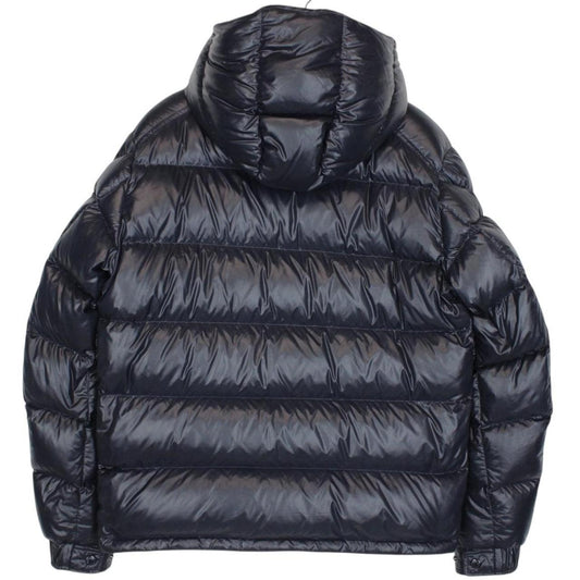 Moncler Maya Navy Blue Full Zip Hooded Down Puffer Jacket
