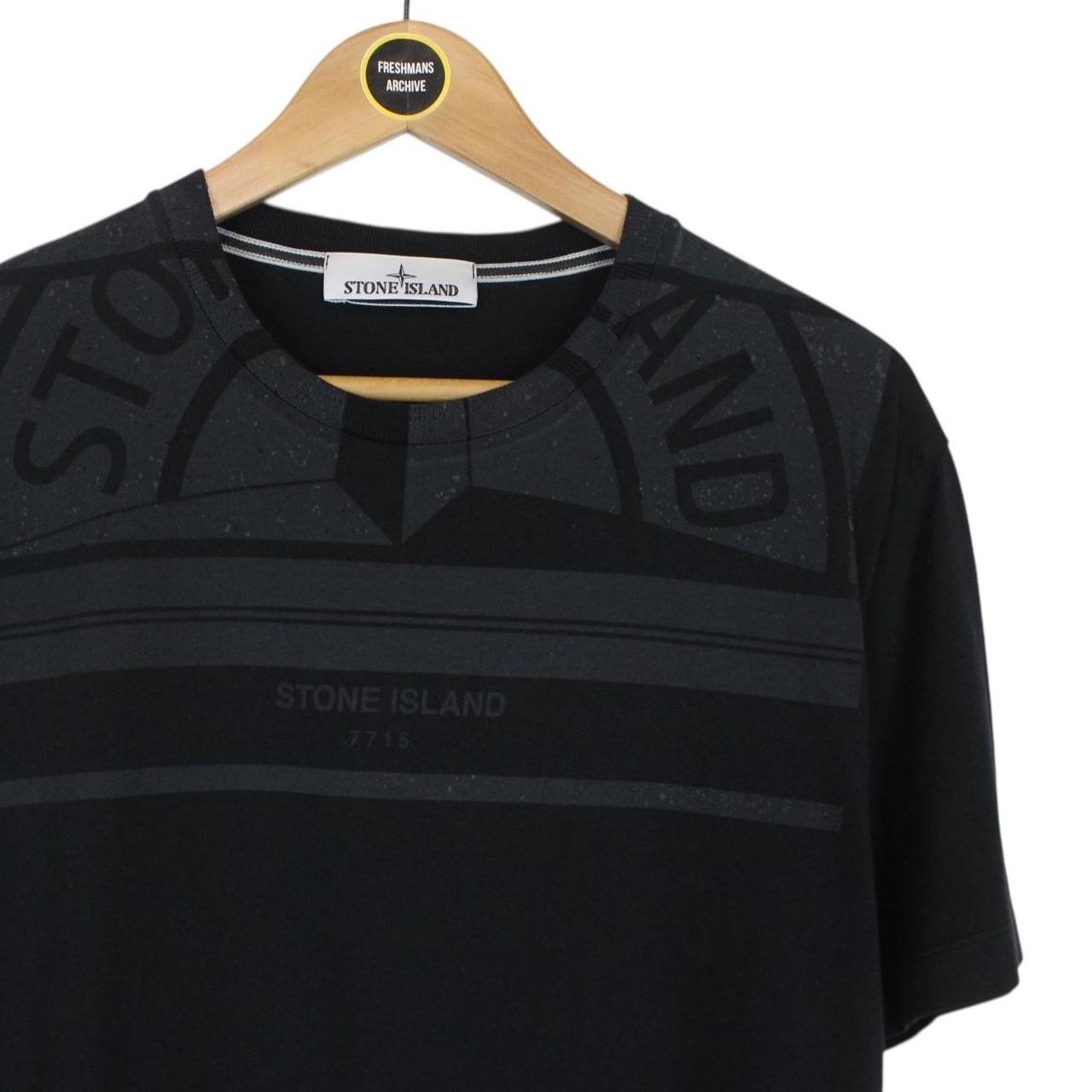 Stone Island AW 2022 Black Short Sleeve Logo Print T-Shirt