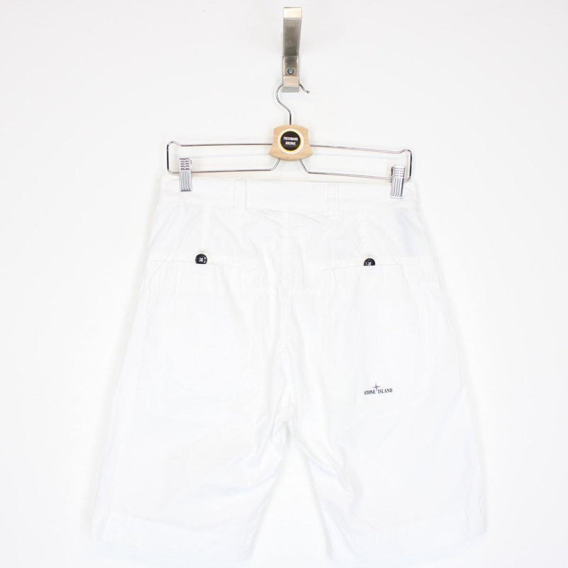Stone Island SS 2010 White and Black Cotton Bermuda Shorts