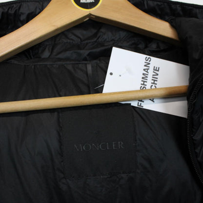 Moncler Provins Black and White Full Zip Hooded Down Jacket