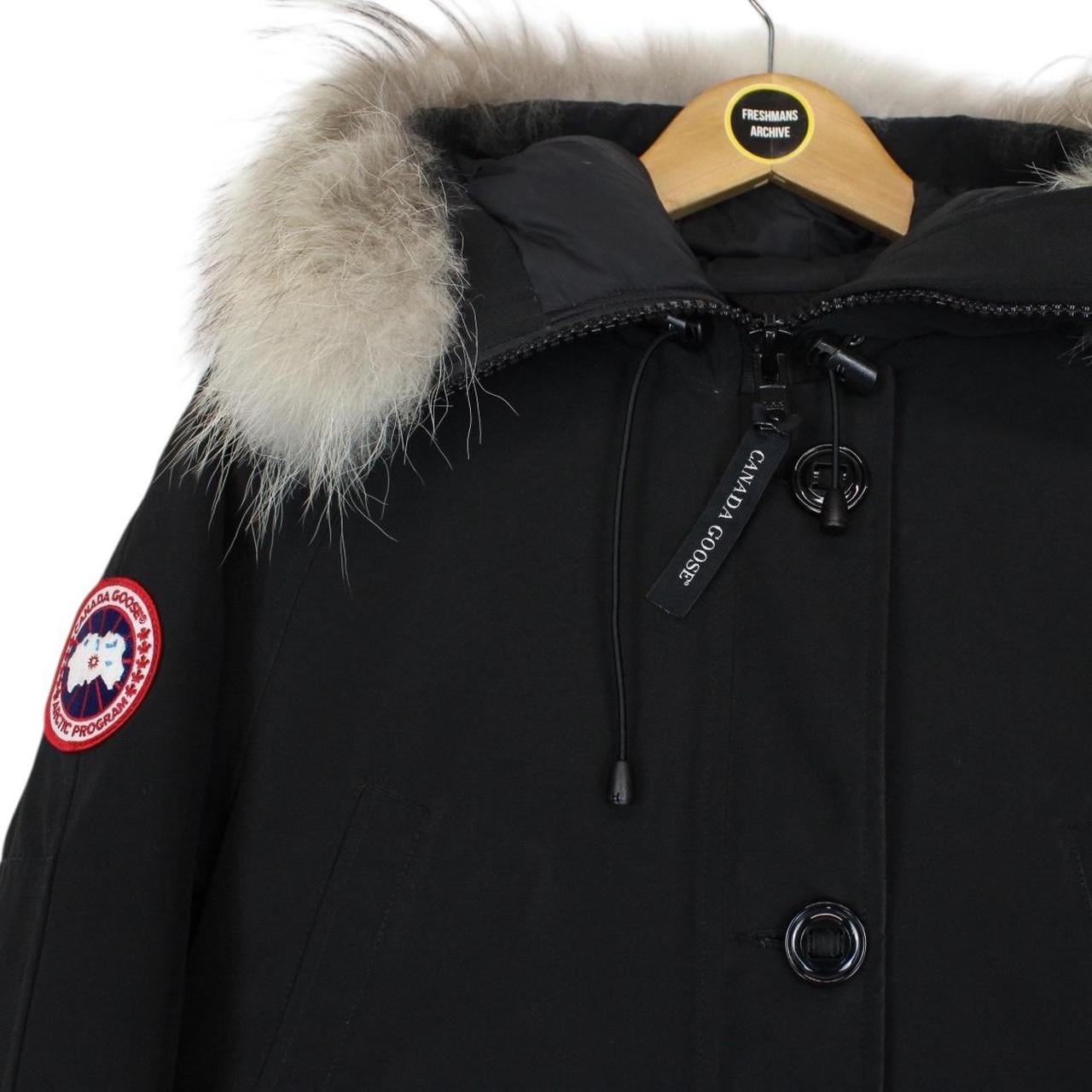 Canada Goose Black Chilliwack Bomber Down Jacket with Fur Trim