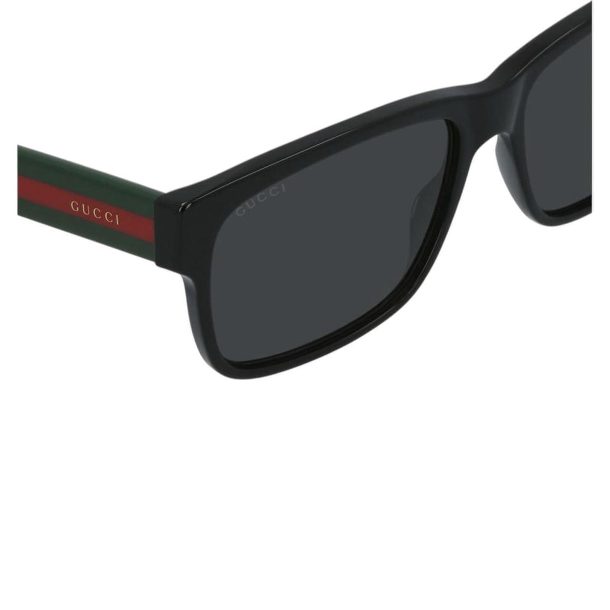 Gucci black square sunglasses with logo detail, brand new with tags and case.