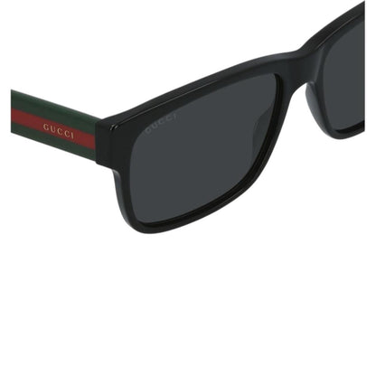 Gucci black square sunglasses with logo detail, brand new with tags and case.