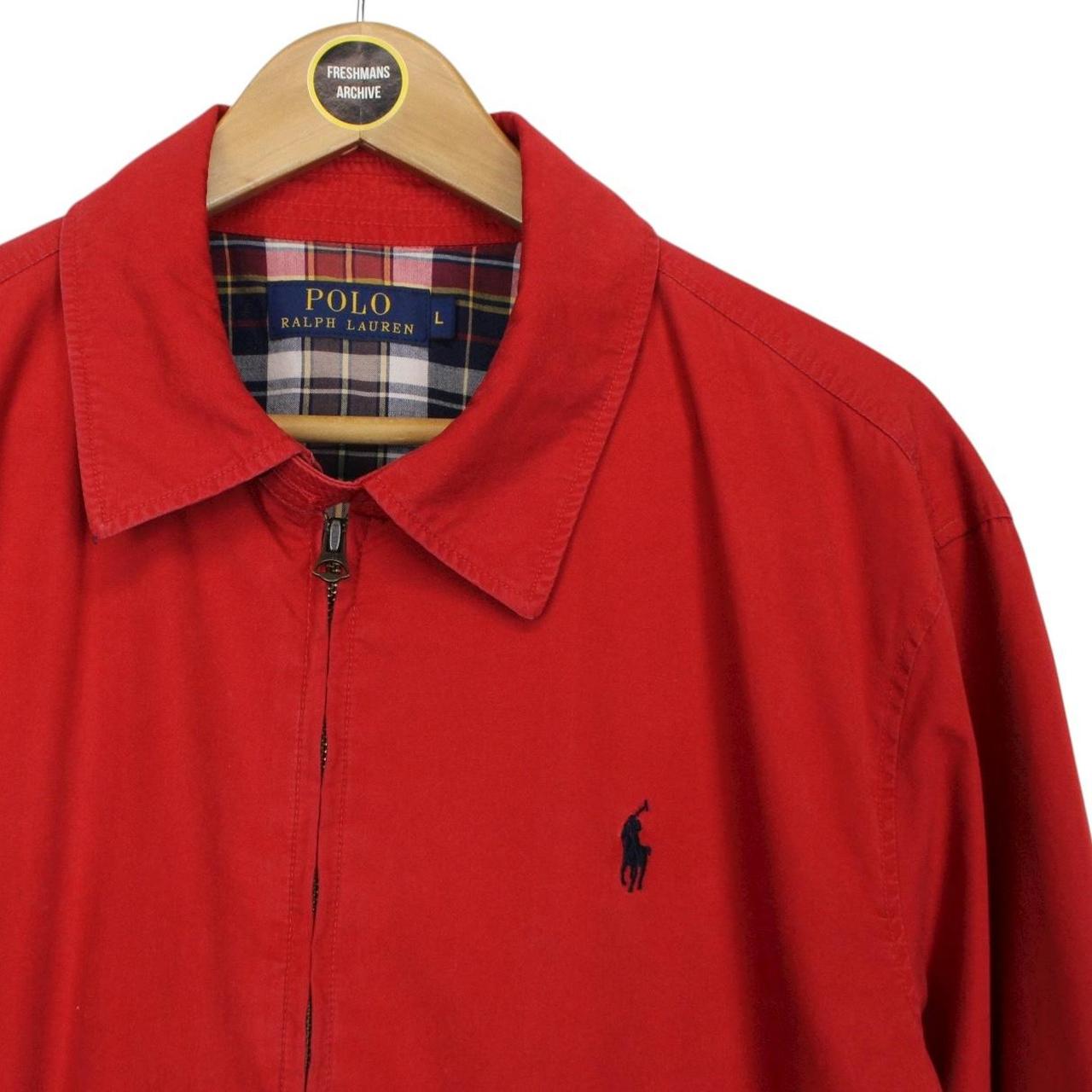 Polo Ralph Lauren Red Cotton Full Zip Harrington Jacket