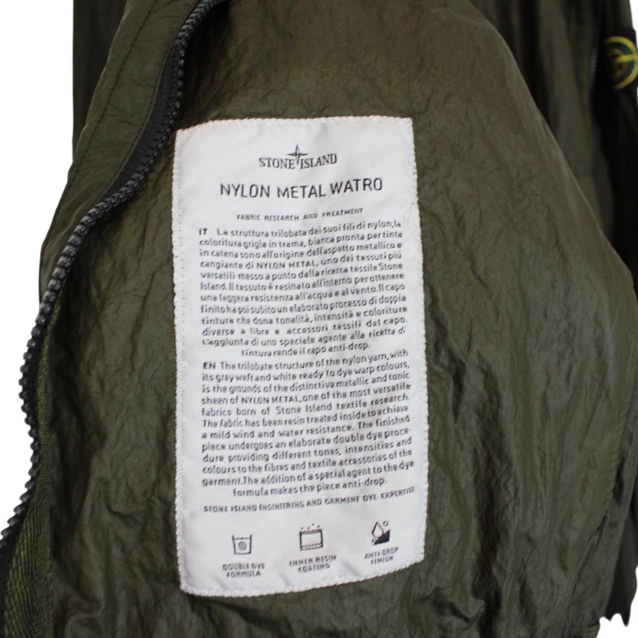 Stone Island SS 2018 Nylon Metal Watro Khaki Green Hooded Jacket