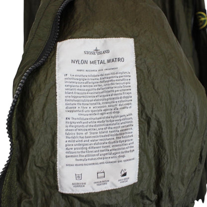 Stone Island SS 2018 Nylon Metal Watro Khaki Green Hooded Jacket