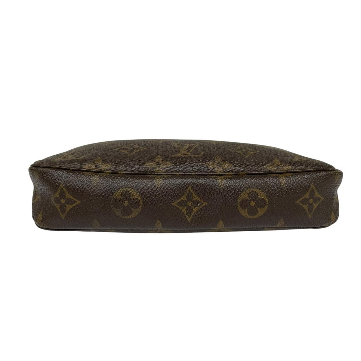 Louis Vuitton brown messenger bag with monogram pattern and gold-tone hardware.