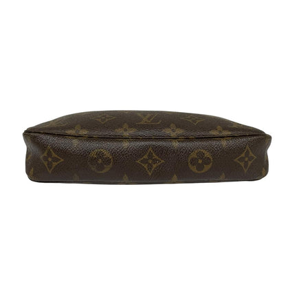 Louis Vuitton brown messenger bag with monogram pattern and gold-tone hardware.