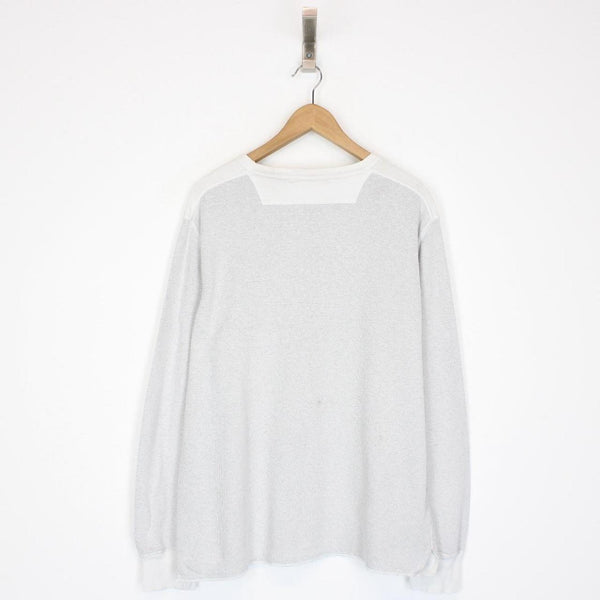 Vintage Stone Island Grey Logo Embroidered Cotton Sweatshirt Jumper