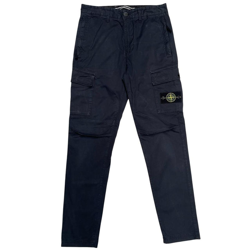 Stone Island SS 2021 Navy Blue RE-T Fit Cargo Trousers