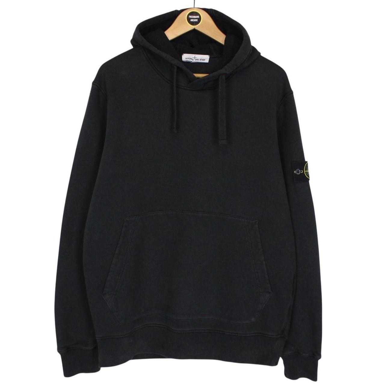 Stone Island SS 2021 Black Cotton Hoodie Jumper