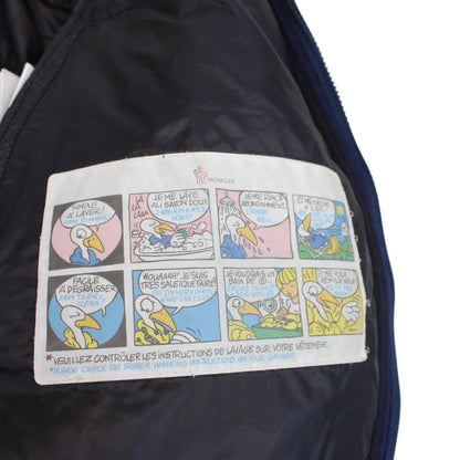 Moncler Nash Navy Blue Full Zip Nylon Down Jacket