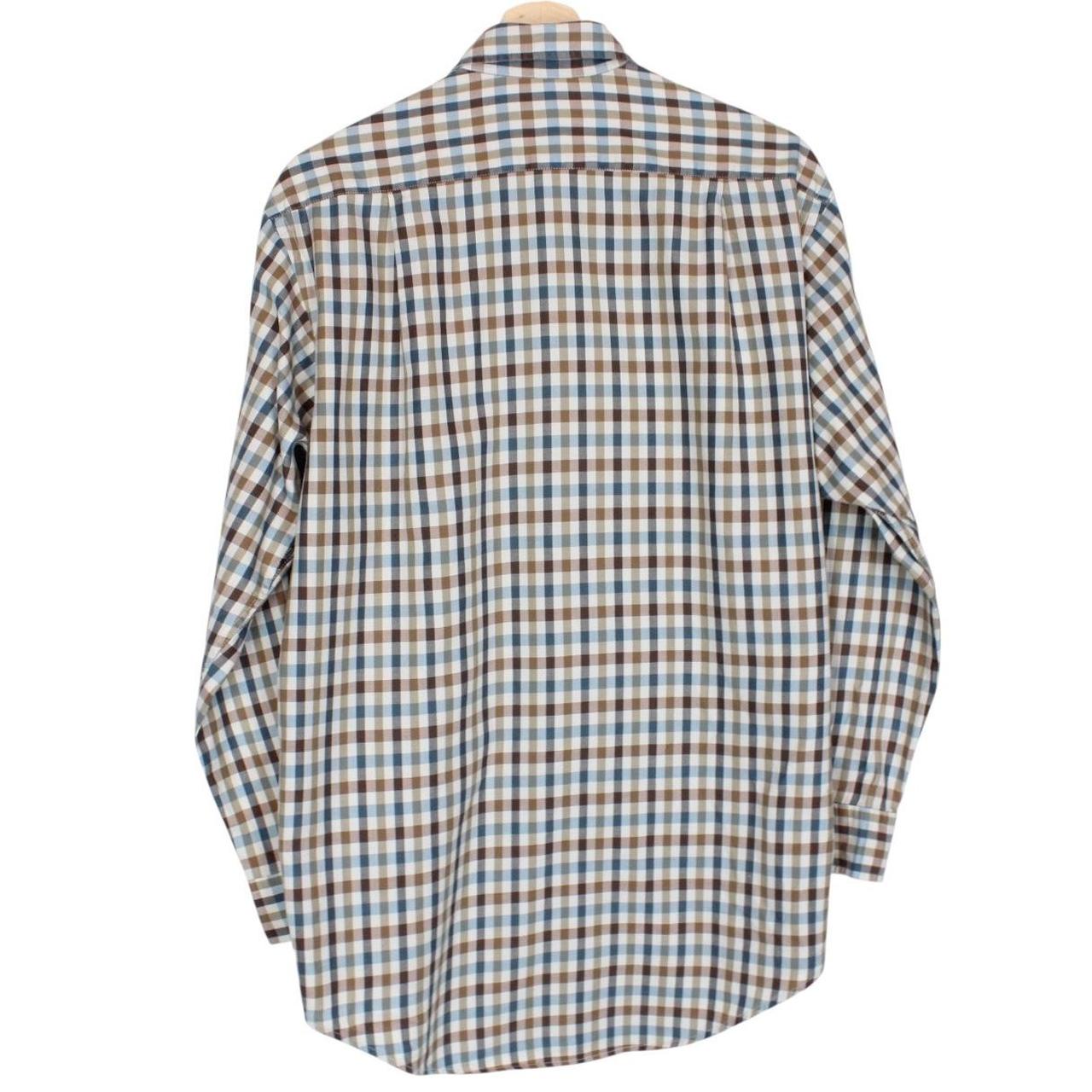 Aquascutum Multicoloured House Check Long Sleeve Cotton Shirt