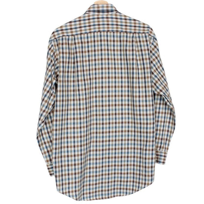 Aquascutum Multicoloured House Check Long Sleeve Cotton Shirt