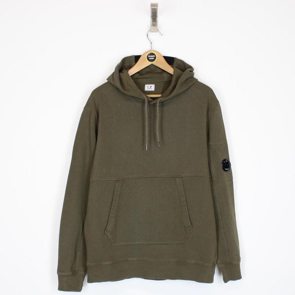 CP Company Green Cotton Lens Hoodie Jumper