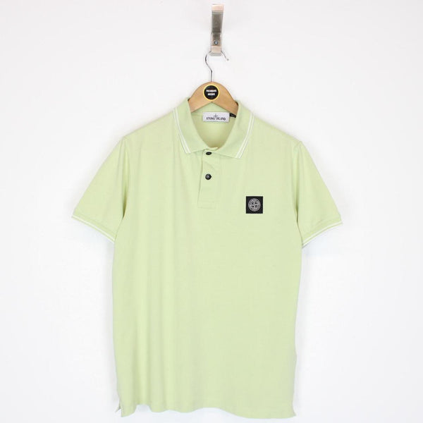Stone Island Green Short Sleeve Compass Cotton Polo Shirt