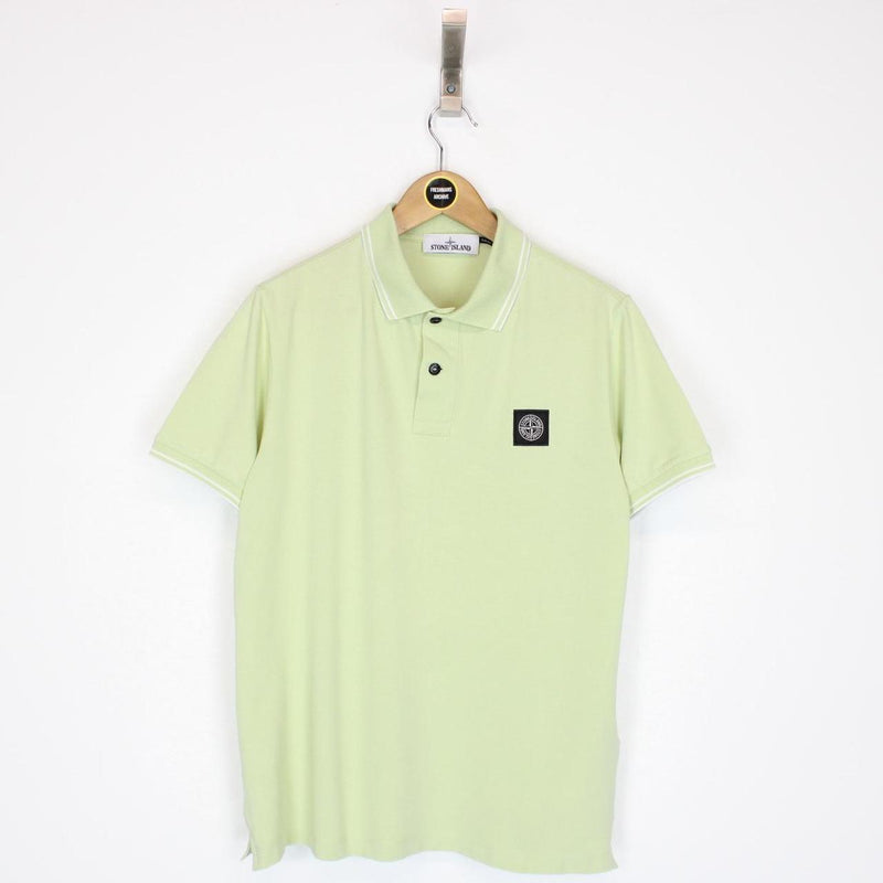 Stone Island Green Short Sleeve Compass Cotton Polo Shirt