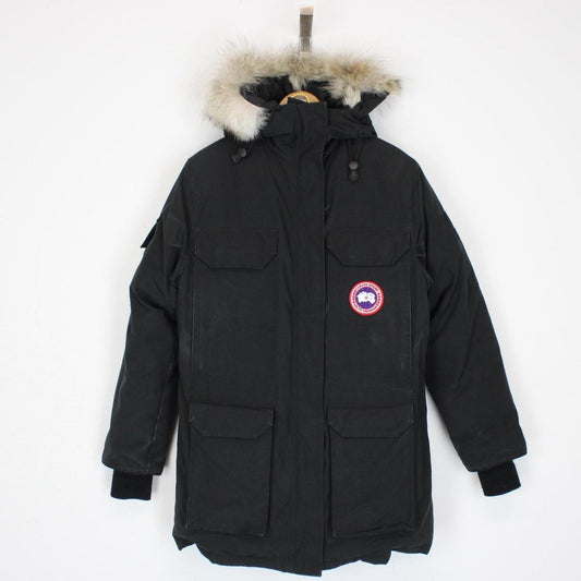 Canada Goose Black Expedition Parka Down Jacket with Fur Trim