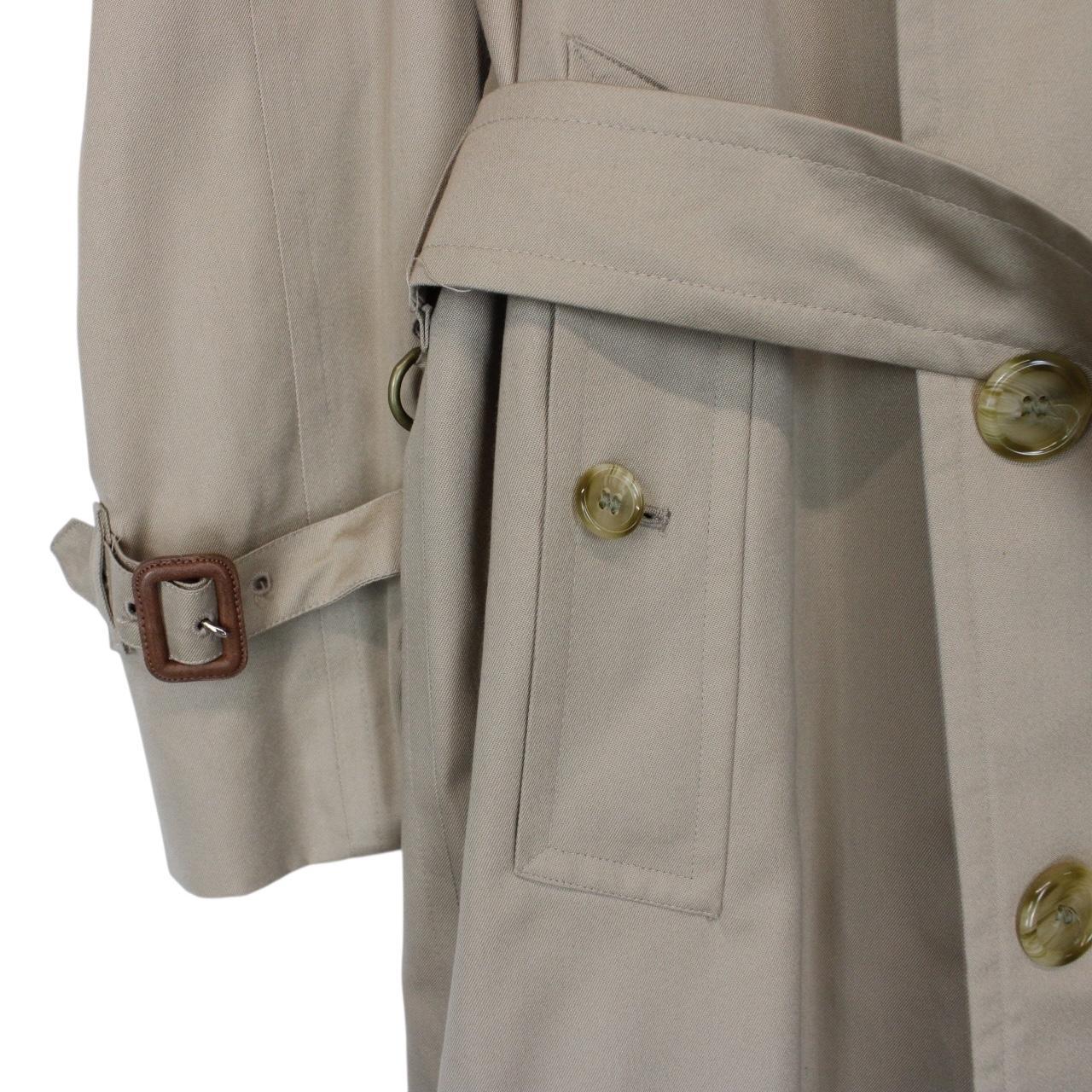 Vintage 90s Burberry Tan Brown Nova Check Double Breasted Belted Trench Coat