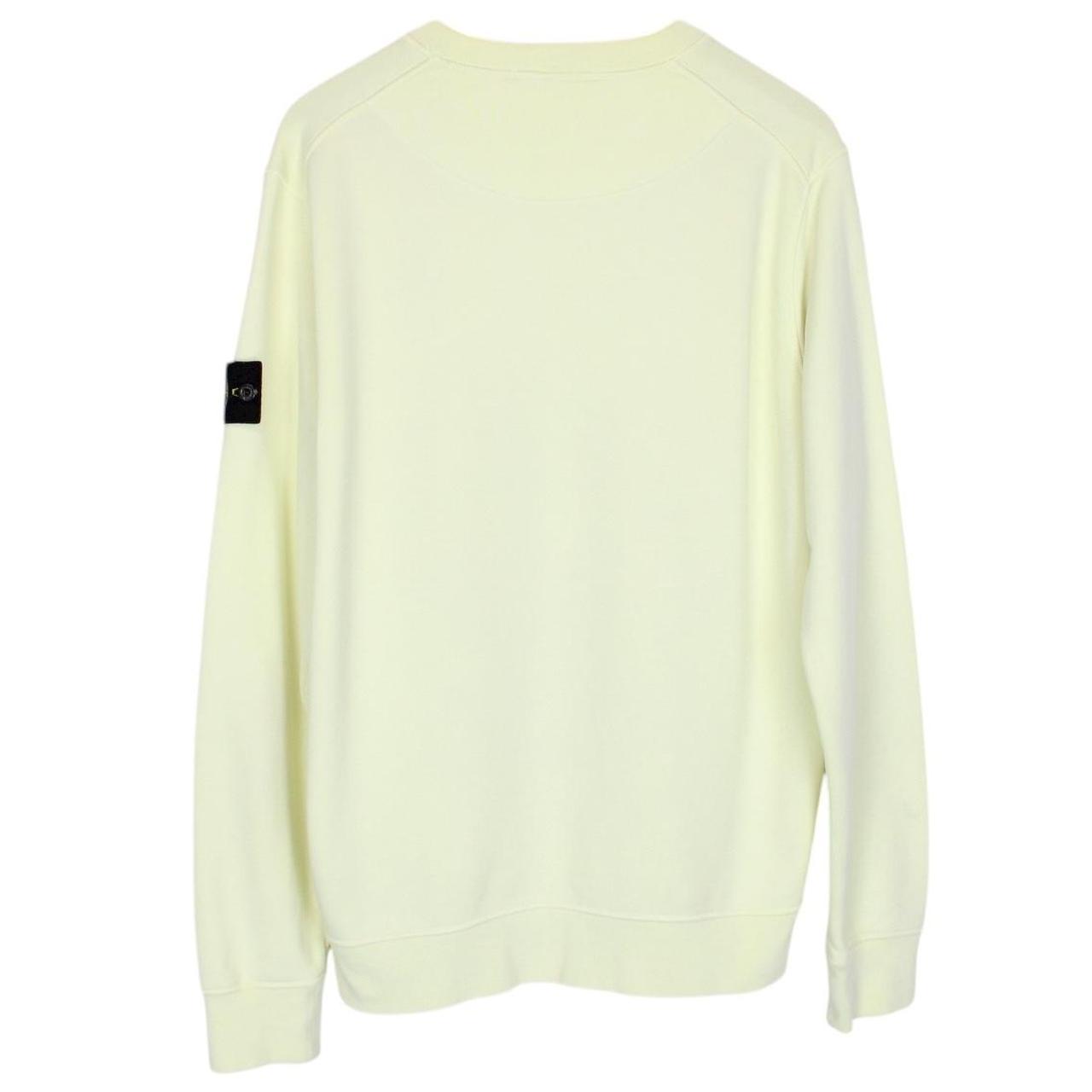 Stone Island SS 2021 Lemon Yellow Cotton Sweatshirt Jumper