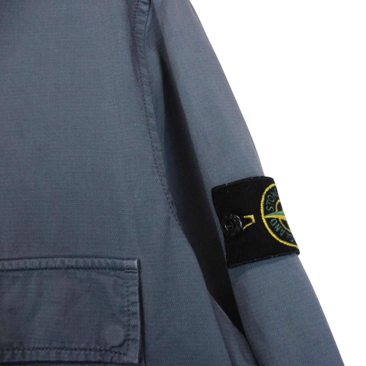 Stone Island AW 2014 Blue Supima Cotton Twill Stretch-TC Hooded Jacket