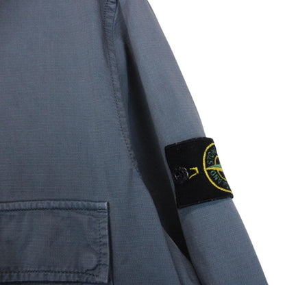 Stone Island AW 2014 Blue Supima Cotton Twill Stretch-TC Hooded Jacket