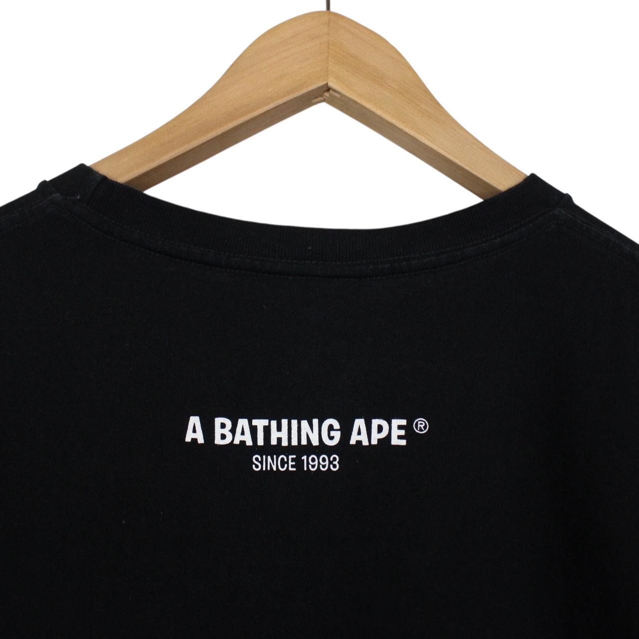 Bape Black and Multicoloured Multi Logo Graphic Short Sleeve T-Shirt