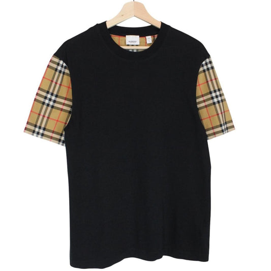 Burberry London Black and Tan Brown Carrick Nova Check Short Sleeve T-Shirt