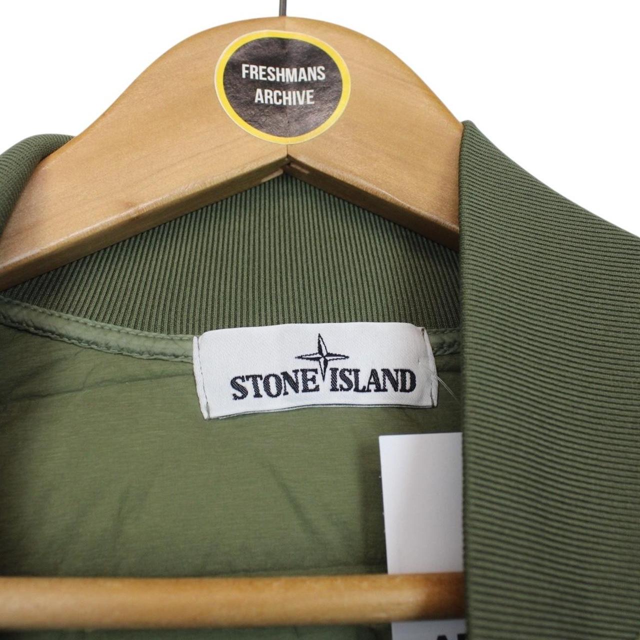 Stone Island SS 2021 Loom Woven Chambers Stretch Nylon TC Green Down Gilet