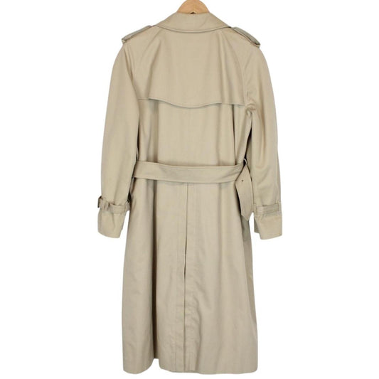 Vintage 90s Burberry Beige Double Breasted Belted Trench Coat
