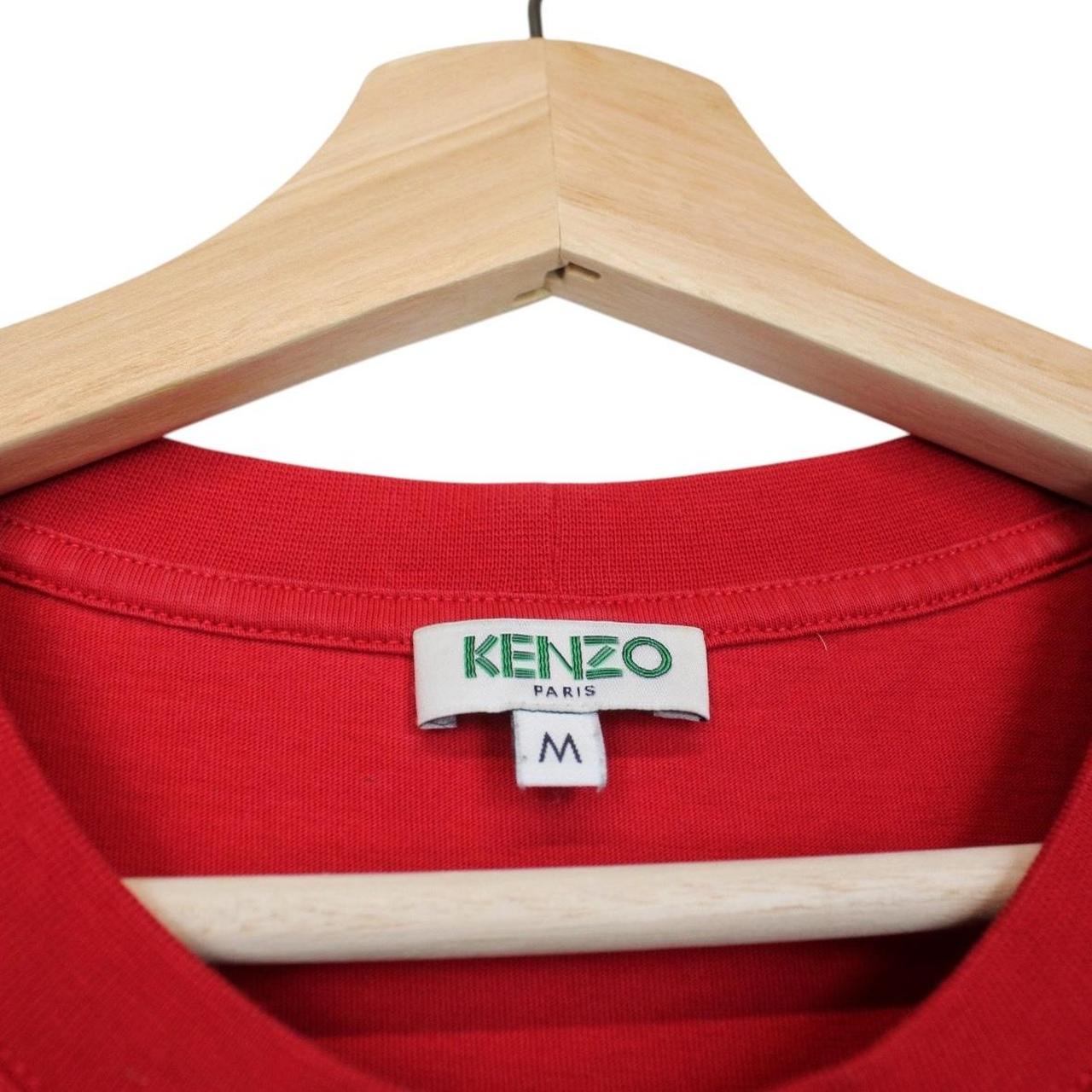 Kenzo Paris Red Eye Print Short Sleeve Cotton T-Shirt