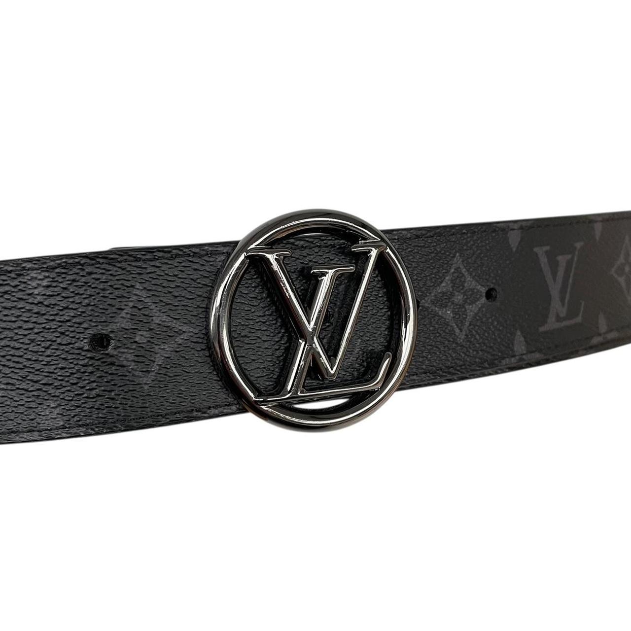 Louis Vuitton Black Circle LV Monogram Reversible Belt