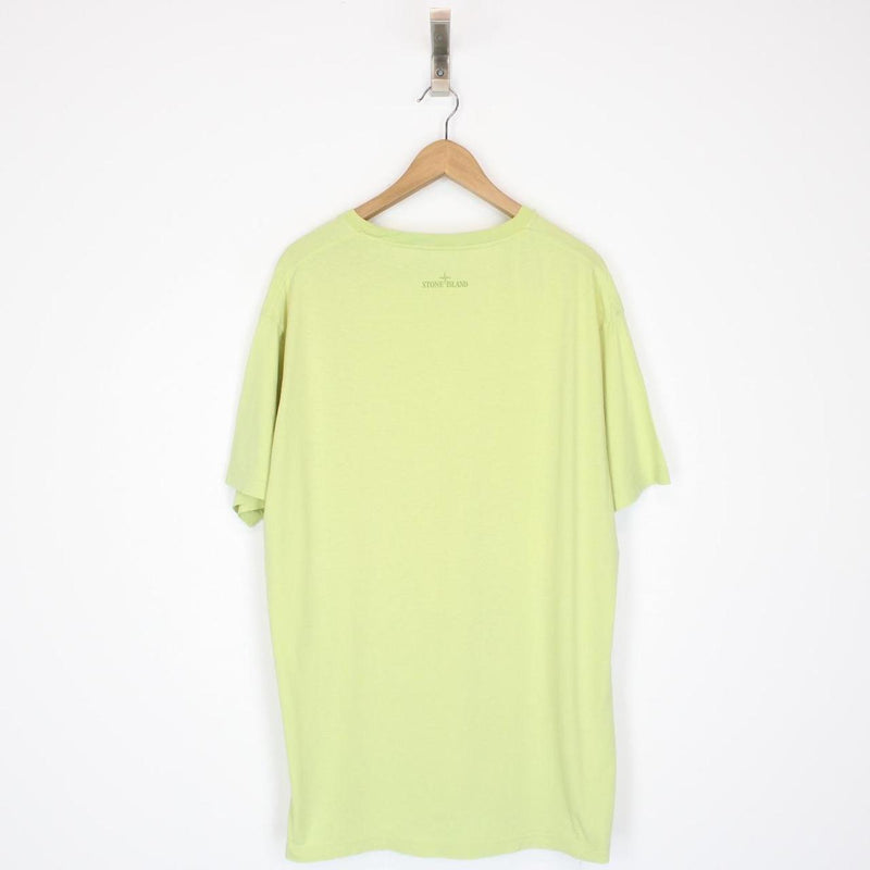 Stone Island SS 2017 Lime Green Short Sleeve Logo Print T-Shirt