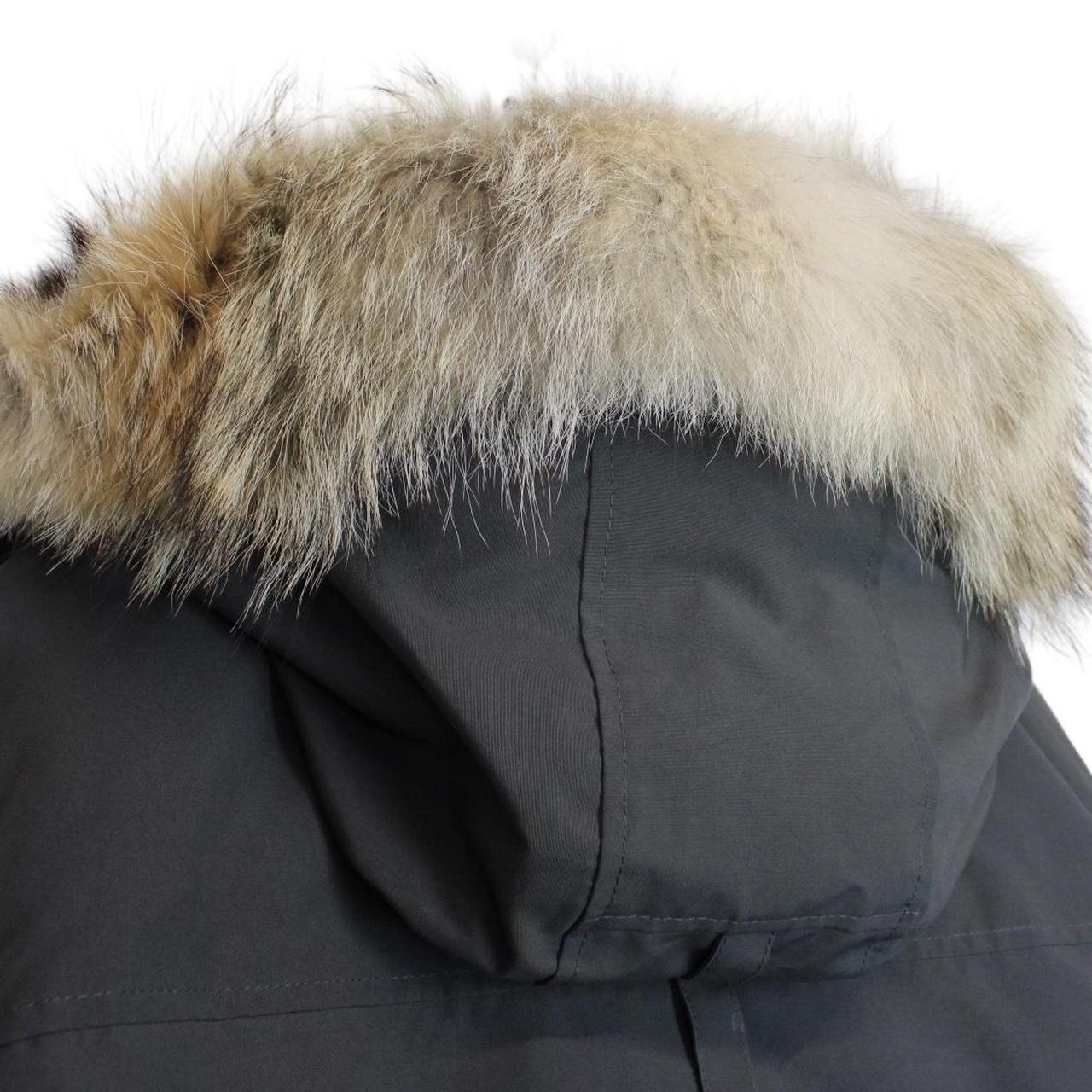Canada Goose Graphite Grey Wyndham Parka Down Jacket with Fur Trim