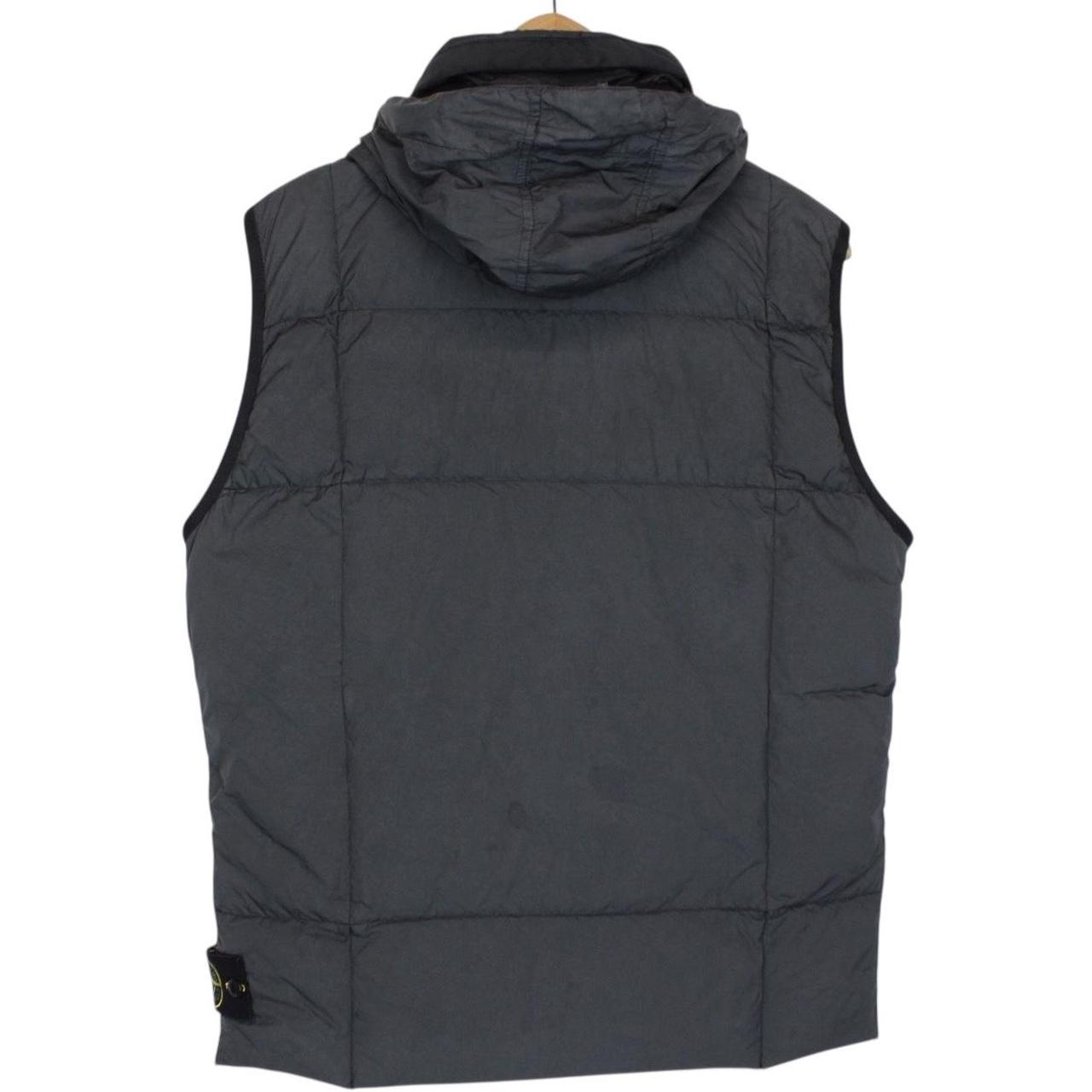 Stone Island AW 2019 Grey Garment Dyed Crinkle Reps NY Down Gilet / Bodywarmer