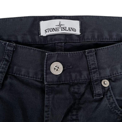 Stone Island AW 2017 Black Slim Fit Cotton Trousers