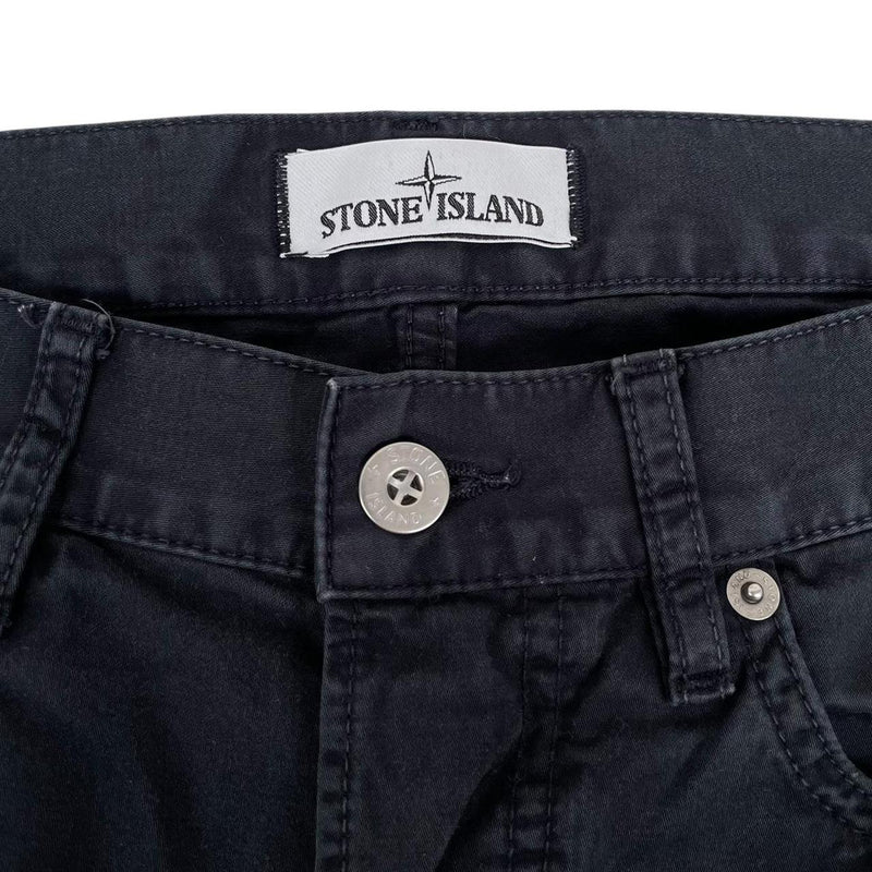 Stone Island AW 2017 Black Slim Fit Cotton Trousers