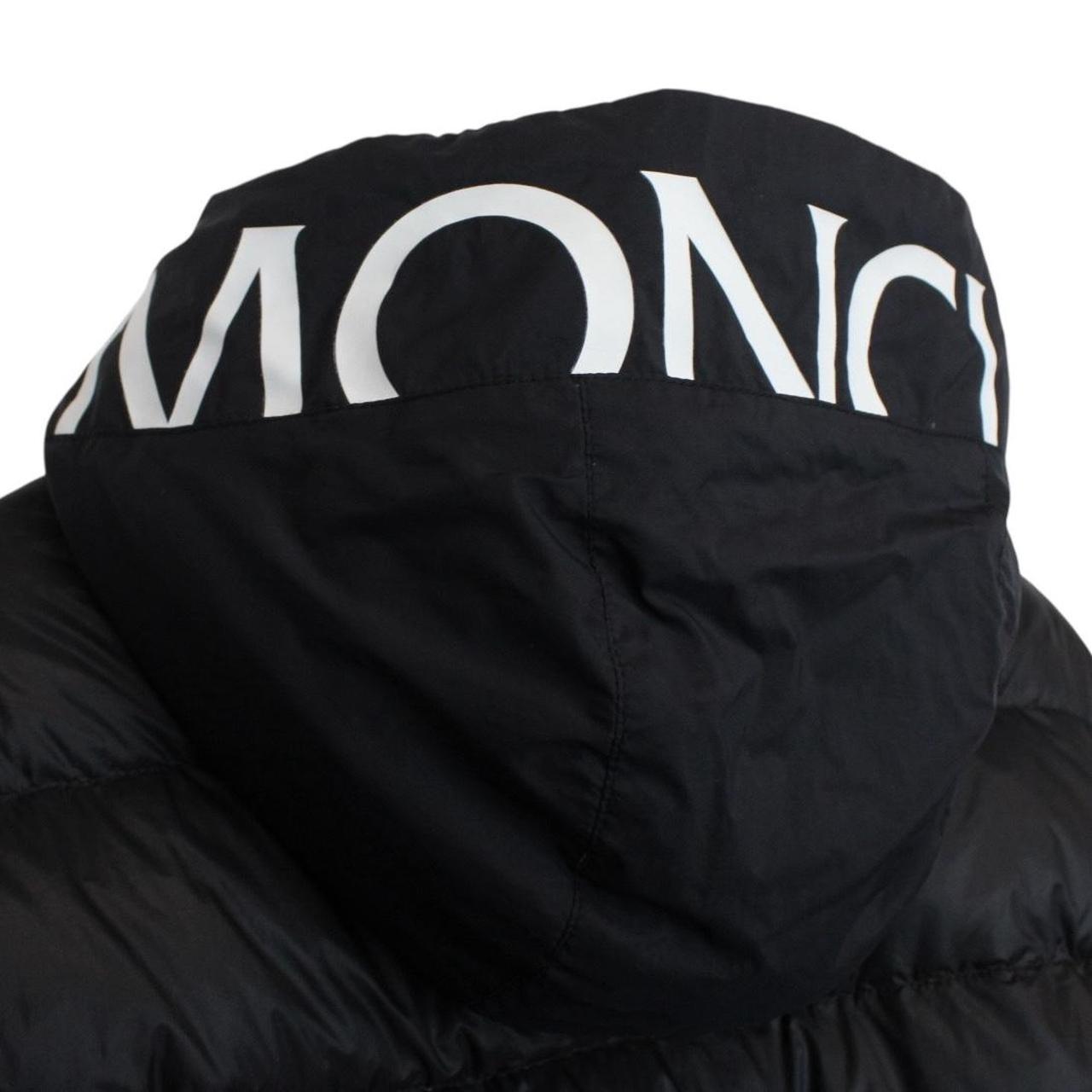 Moncler Provins Black and White Full Zip Hooded Down Jacket