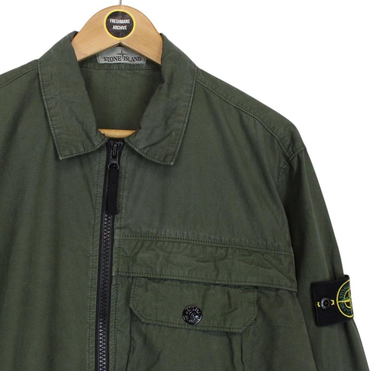 Stone Island AW 2020 Green Full Zip Cotton Overshirt Jacket