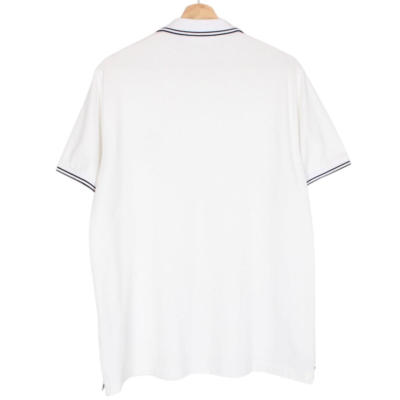 Stone Island White Short Sleeve Compass Cotton Polo Shirt
