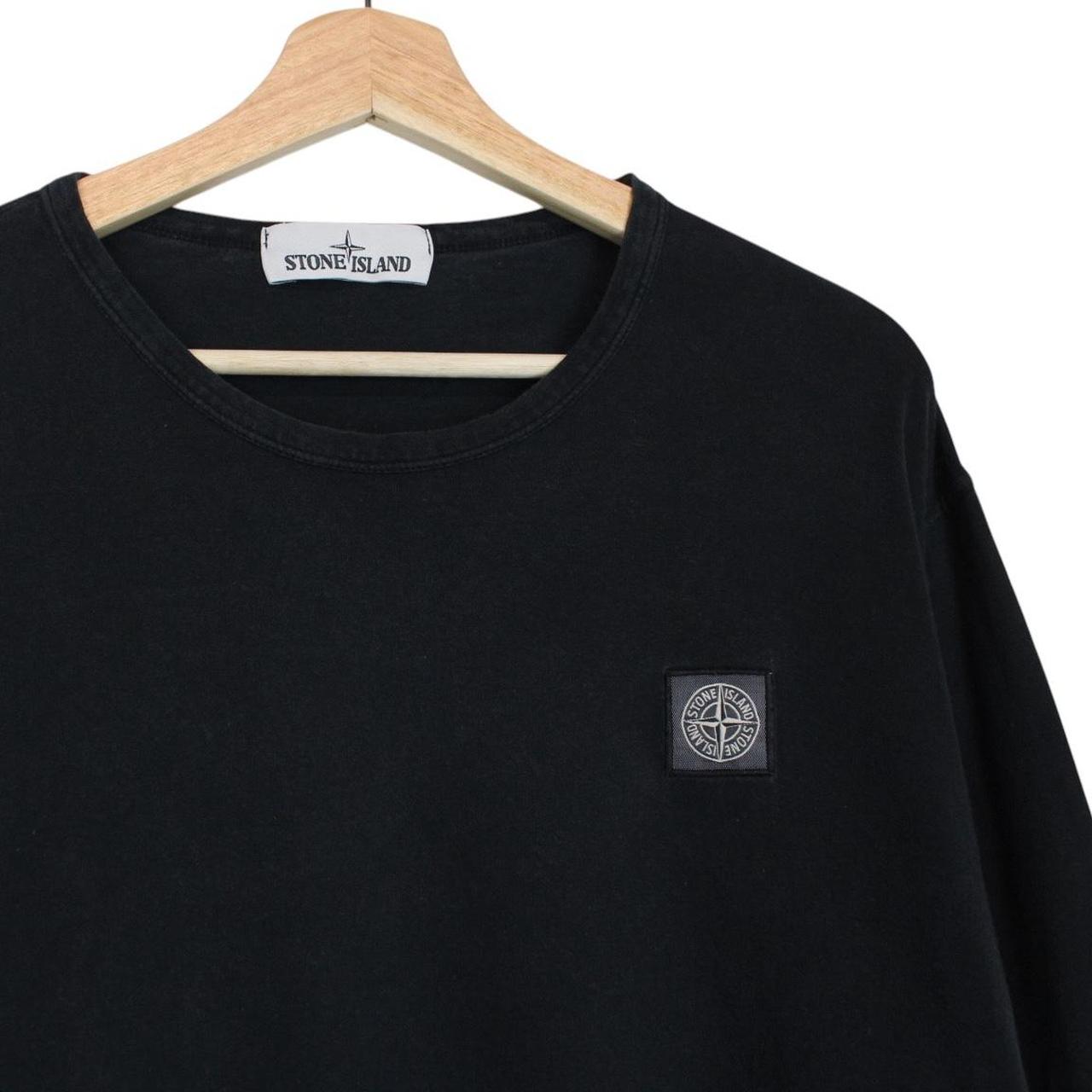 Stone Island SS 2018 Black Long Sleeve Compass T-Shirt