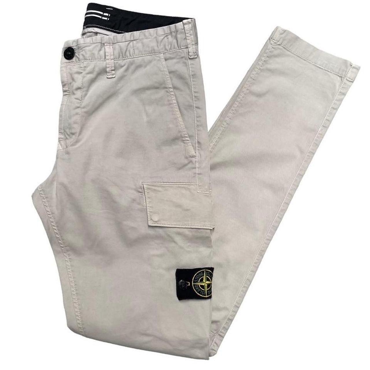 Stone Island SS 2018 Beige Skinny Fit Cargo Trousers