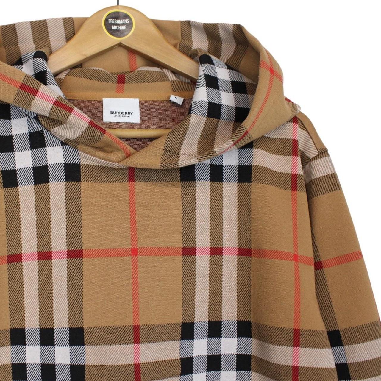 Burberry Tan Brown Archive Nova Check Pullover Hoodie Jumper