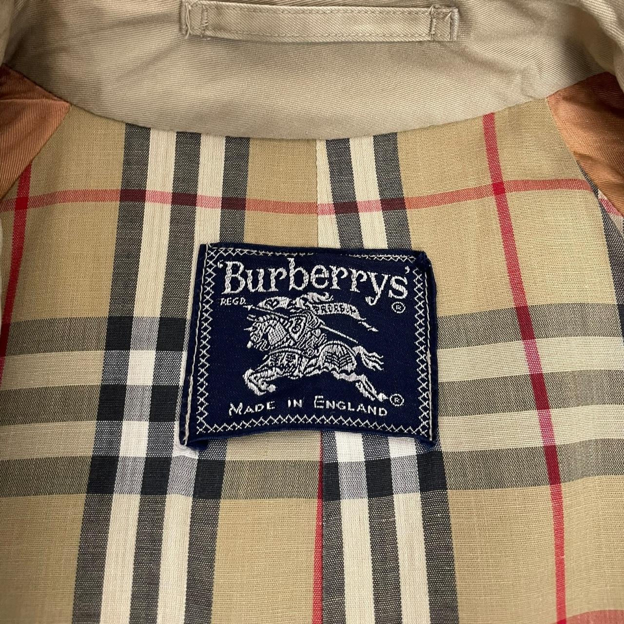 Vintage 90s Burberry Beige Double Breasted Belted Trench Coat