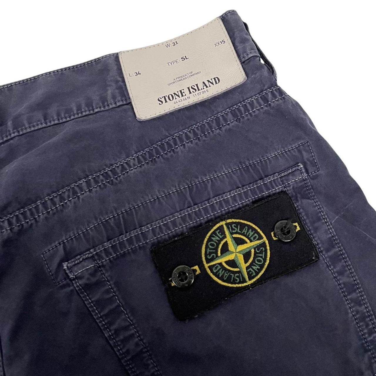Stone Island SS 2014 Navy Blue Slim Fit Cotton Trousers